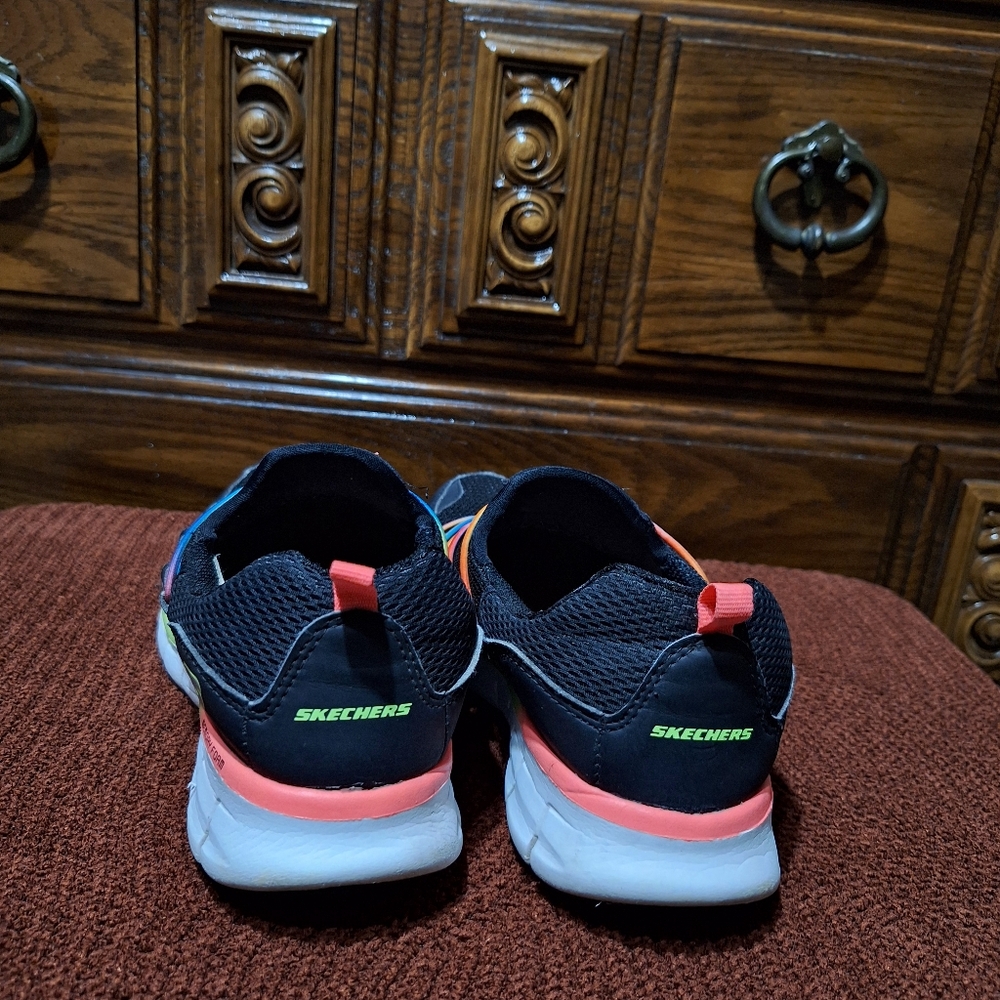 Skechers Womens Sport Dual Lite Black Running Shoes Sneakers Size 7.5 - Picture 3 of 7